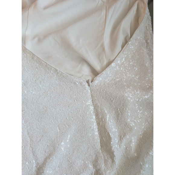 NWT Ronny Kobo Halo High-Neck Sequined Maxi Dress Gown Size 10 White #ND451 - Picture 12 of 12